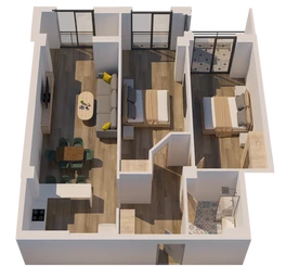 Բնակարան 04 - вид слева