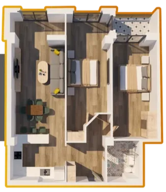 Բնակարան 04 - вид сверху